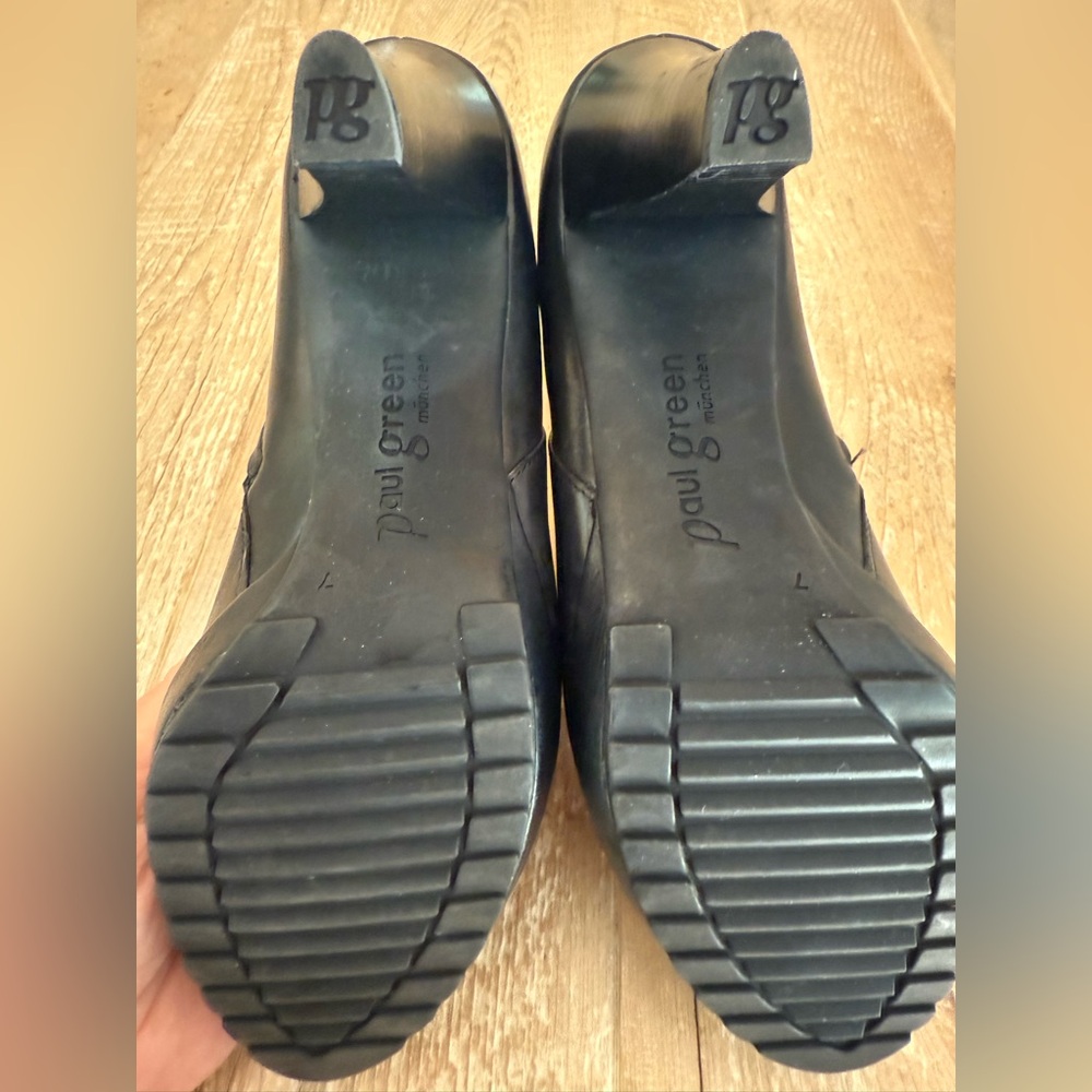 Paul Green Leather Heel Ankle Boots, Size 9.5 US EUC - Picture 4 of 11
